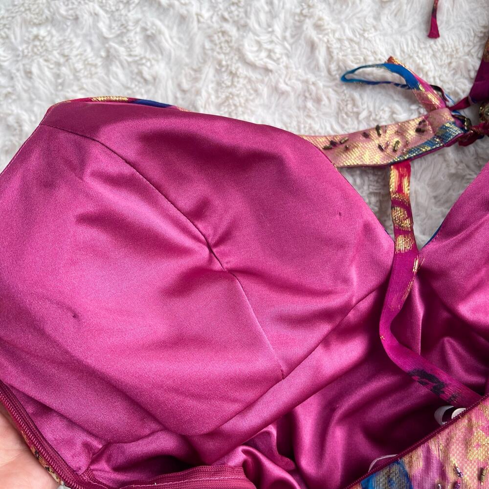 SOLD New Sue Wong beaded silk halter prom dress gown cocktail long pink Nocturne - Picture 8 of 13